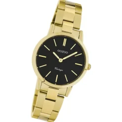 Oozoo Damen Armbanduhr Ultra Slim Edelstahl gold UOC20114