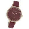 Oozoo Damen Armbanduhr Ultra Slim C9851 Analog Leder weinrot UOC9851