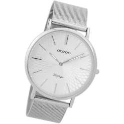 Oozoo Damen Armbanduhr Ultra Slim C9340 Quarz Edelstahl silber UOC9340