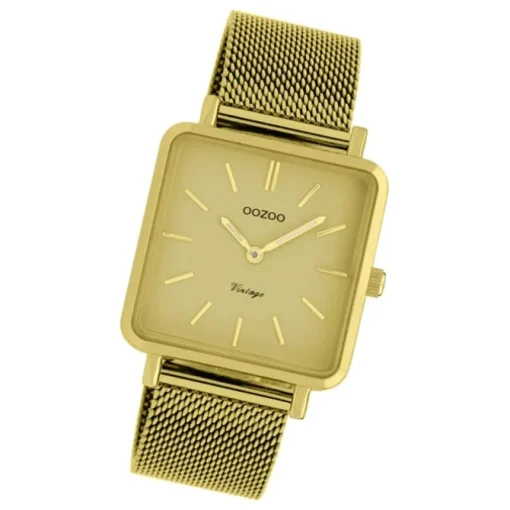 Oozoo Damen Armbanduhr Ultra Slim C20010 Analog Edelstahl gold UOC20010