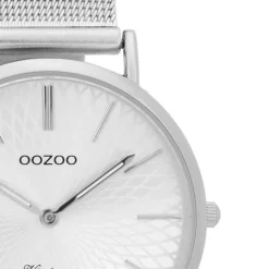 Oozoo Damen Armbanduhr Ultra Slim C9341 Analog Edelstahl silber UOC9341