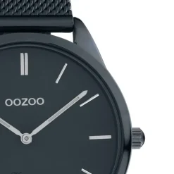 Oozoo Damen Armbanduhr Ultra Slim C20008 Quarzwerk Edelstahl blau UOC20008
