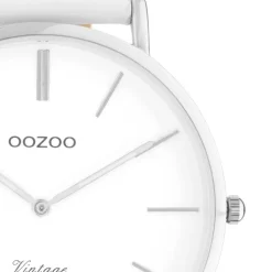Oozoo Damen Armbanduhr Ultra Slim C9310 Analog Leder weiß UOC9310