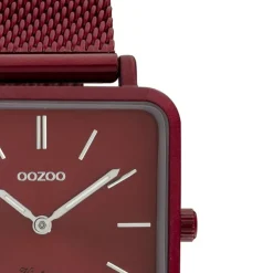 Oozoo Damen Armbanduhr Ultra Slim C20011 Quarz Edelstahl weinrot UOC20011