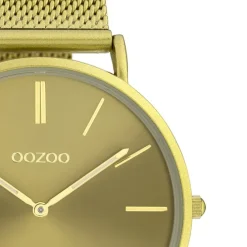 Oozoo Damen Armbanduhr Ultra Slim C20000 Quarz Edelstahl senfgelb UOC20000