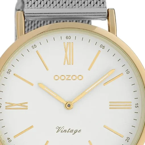 Oozoo Damen Armbanduhr Ultra Slim Analog Edelstahl silber gold UOC20066