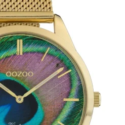 Oozoo Damen Armbanduhr Ultra Slim C10251 Analog Edelstahl gold UOC10251