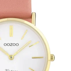 Oozoo Damen Armbanduhr Ultra Slim C9977 Analog Leder rosa UOC9977