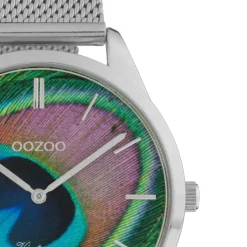 Oozoo Damen Armbanduhr Ultra Slim C10250 Analog Edelstahl silber UOC10250