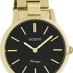 Oozoo Damen Armbanduhr Ultra Slim Edelstahl gold UOC20114
