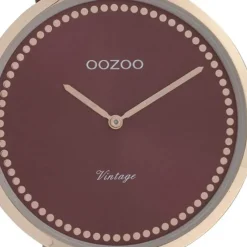 Oozoo Damen Armbanduhr Ultra Slim C9851 Analog Leder weinrot UOC9851