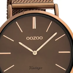 Oozoo Damen Armbanduhr Ultra Slim Quarzwerk Edelstahl rosegold UOC20004