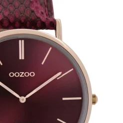 Oozoo Damen Armbanduhr Ultra Slim C9305 Analog Leder lila UOC9305