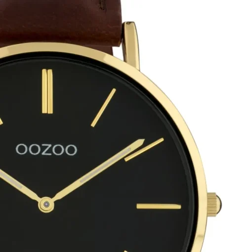 Oozoo Damen Armbanduhr Ultra Slim C9833 Analog Leder rotbraun UOC9833