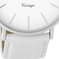 Oozoo Damen Armbanduhr Ultra Slim C9310 Analog Leder weiß UOC9310