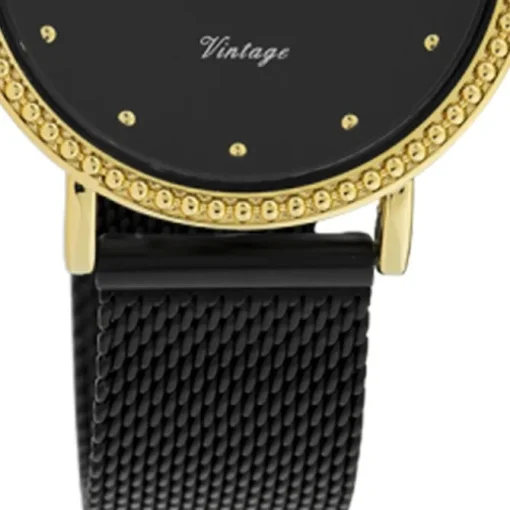 Oozoo Damen Armbanduhr Ultra Slim C20058 Analog Edelstahl schwarz UOC20058