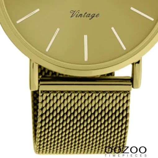 Oozoo Damen Armbanduhr Ultra Slim C20000 Quarz Edelstahl senfgelb UOC20000