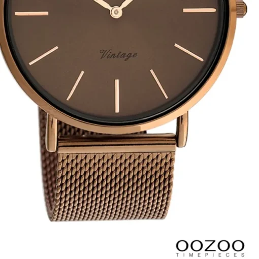 Oozoo Damen Armbanduhr Ultra Slim Quarzwerk Edelstahl rosegold UOC20004