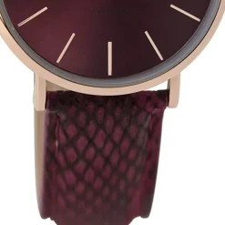 Oozoo Damen Armbanduhr Ultra Slim C9305 Analog Leder lila UOC9305