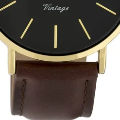 Oozoo Damen Armbanduhr Ultra Slim C9833 Analog Leder rotbraun UOC9833