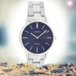 Oozoo Damen Armbanduhr Ultra Slim C20041 Analog Edelstahl silber UOC20041