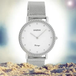 Oozoo Damen Armbanduhr Ultra Slim C20050 Analog Edelstahl silber UOC20050