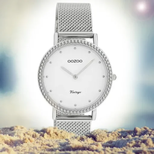 Oozoo Damen Armbanduhr Ultra Slim C20050 Analog Edelstahl silber UOC20050