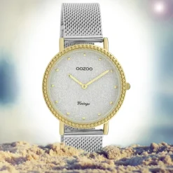 Oozoo Damen Armbanduhr Ultra Slim C20053 Analog Edelstahl silber UOC20053