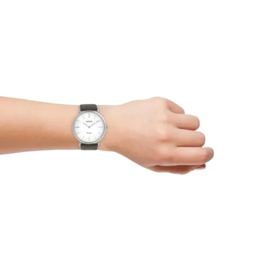 Oozoo Damen Armbanduhr Ultra Slim C20075 Analog Leder grau UOC20075