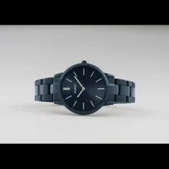 Oozoo Damen Armbanduhr Ultra Slim C20108 Analog Edelstahl blau UOC20108