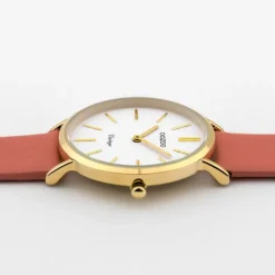 Oozoo Damen Armbanduhr Ultra Slim C9977 Analog Leder rosa UOC9977