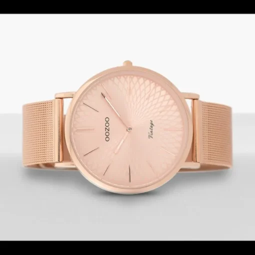 Oozoo Damen Armbanduhr Ultra Slim C9343 Analog Edelstahl rosegold UOC9343