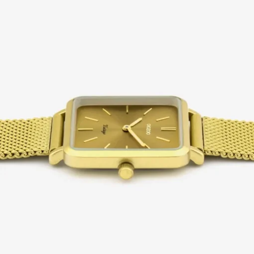 Oozoo Damen Armbanduhr Ultra Slim C20010 Analog Edelstahl gold UOC20010