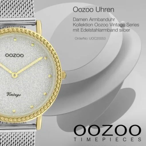 Oozoo Damen Armbanduhr Ultra Slim C20053 Analog Edelstahl silber UOC20053