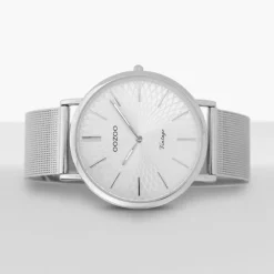 Oozoo Damen Armbanduhr Ultra Slim C9340 Quarz Edelstahl silber UOC9340