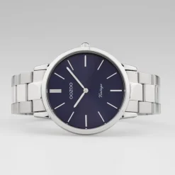 Oozoo Damen Armbanduhr Ultra Slim C20020 Analog Edelstahl silber UOC20020