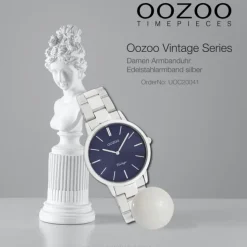 Oozoo Damen Armbanduhr Ultra Slim C20041 Analog Edelstahl silber UOC20041