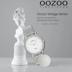 Oozoo Damen Armbanduhr Ultra Slim C20050 Analog Edelstahl silber UOC20050