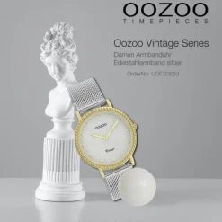 Oozoo Damen Armbanduhr Ultra Slim C20053 Analog Edelstahl silber UOC20053