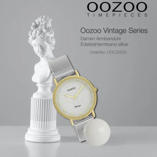 Oozoo Damen Armbanduhr Ultra Slim C20053 Analog Edelstahl silber UOC20053