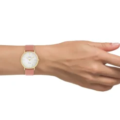 Oozoo Damen Armbanduhr Ultra Slim C9977 Analog Leder rosa UOC9977