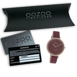 Oozoo Damen Armbanduhr Ultra Slim C9851 Analog Leder weinrot UOC9851