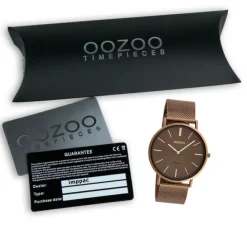 Oozoo Damen Armbanduhr Ultra Slim Quarzwerk Edelstahl rosegold UOC20004