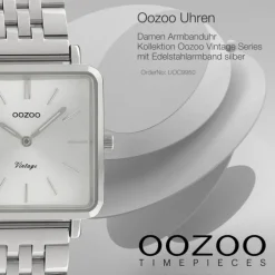Oozoo Damen Armbanduhr Ultra Slim C9950 Quarzwerk Edelstahl silber UOC9950