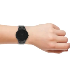 Oozoo Damen Armbanduhr Ultra Slim C20025 Analog Edelstahl schwarz UOC20025