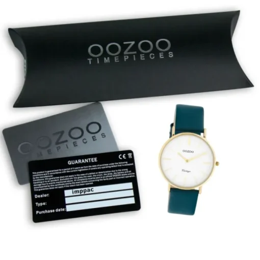 Oozoo Damen Armbanduhr Ultra Slim C20229 Analog Leder türkis UOC20229