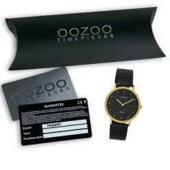 Oozoo Damen Armbanduhr Ultra Slim C20058 Analog Edelstahl schwarz UOC20058