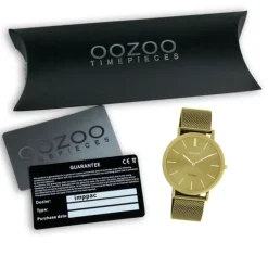 Oozoo Damen Armbanduhr Ultra Slim C20000 Quarz Edelstahl senfgelb UOC20000