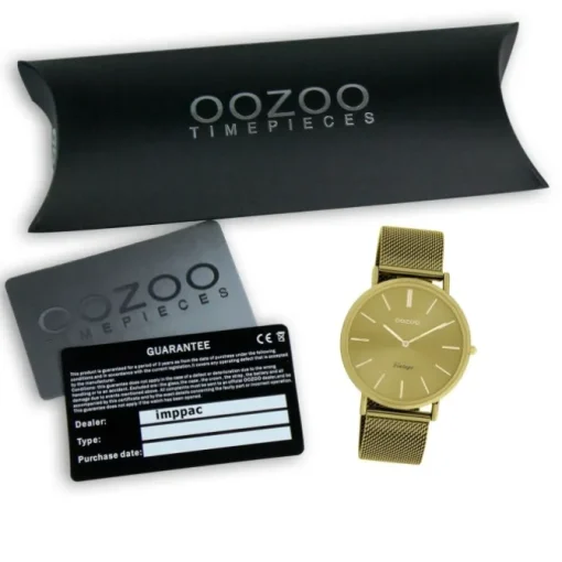 Oozoo Damen Armbanduhr Ultra Slim C20000 Quarz Edelstahl senfgelb UOC20000