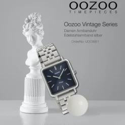 Oozoo Damen Armbanduhr Ultra Slim C9951 Quarzwerk Edelstahl silber UOC9951